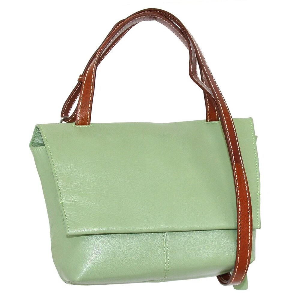 NWT-Green Nino Bossi Handbags Eva Leather Crossbody Bag